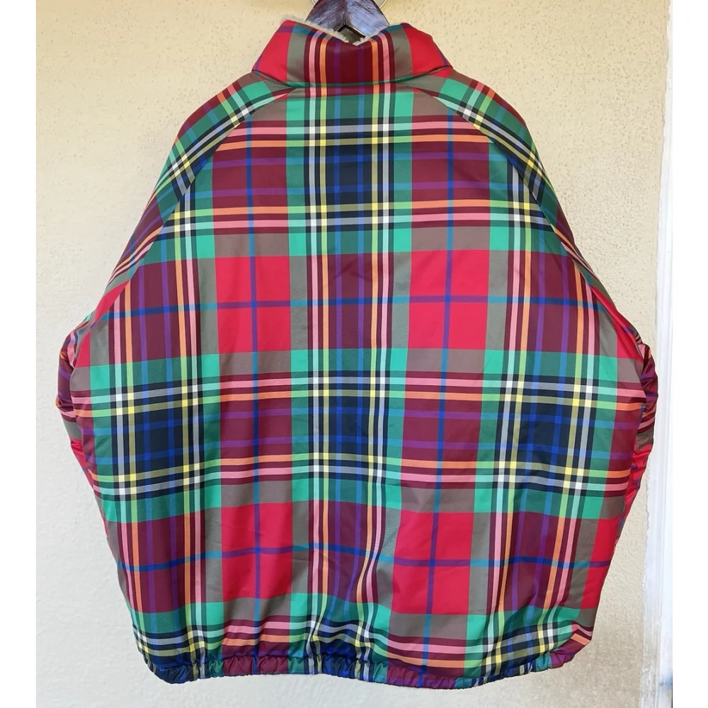 Polo Ralph Lauren Puffer Coat Reversible Sun Valley Jacket Mens M Multi Check